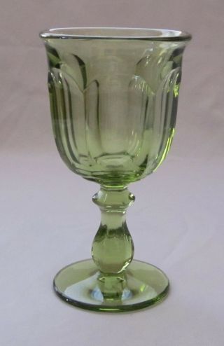 Water Glass Goblet Imperial Old Williamsburg Verde Green