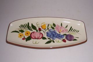 Vintage Stangl Pottery Fruit And Flowers Celery Or Condiment Tray Perfect