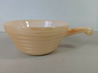 Vintage Anchor Hocking Fire King Oven Ware Peach Luster Beehive Soup Bowl