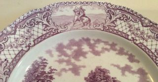 Crown Ducal Colonial Times Mulberry Dinner Plate Mount Vernon 3