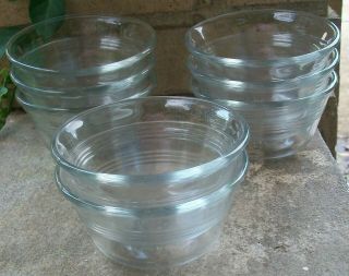 Set Of 8 Vintage Clear Pyrex Custard Cups / Bowls 463