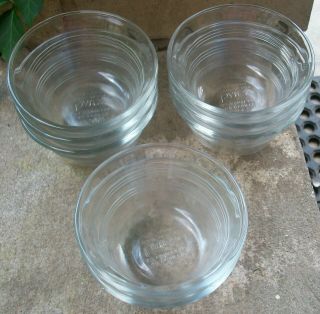 Set of 8 Vintage Clear Pyrex Custard Cups / Bowls 463 2