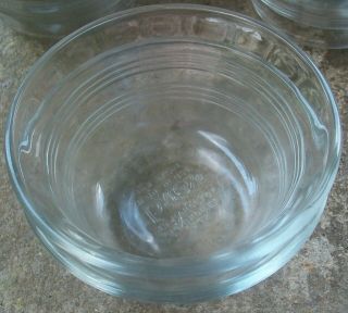 Set of 8 Vintage Clear Pyrex Custard Cups / Bowls 463 4