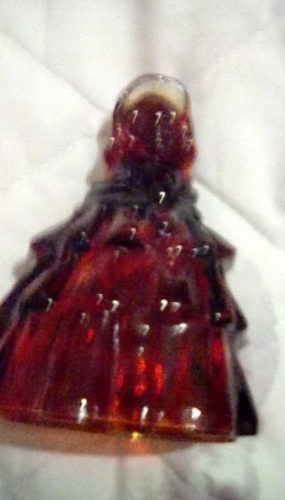 Boyd Glass Cambridge Ohio Louise Colonial Doll Figurine Red Flame