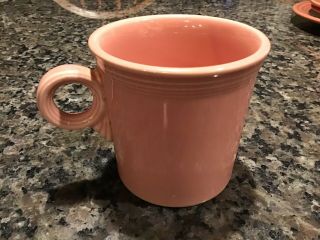 Vintage Fiesta Ware Ring Mug Tom & Jerry Coffee Cup Pretty Pink Rose Peach