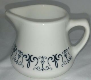 Homer Laughlin Best China Creamer Pitcher 3 " White With Black Scroll