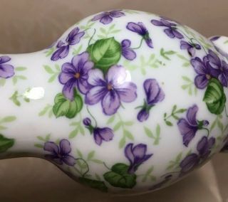 Vintage Lefton Bud Vase Violet Chintz 6 1/2 