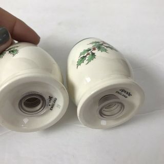 spode christmas tree salt and pepper Shakers Holly Branch Christmas Ceramic 4
