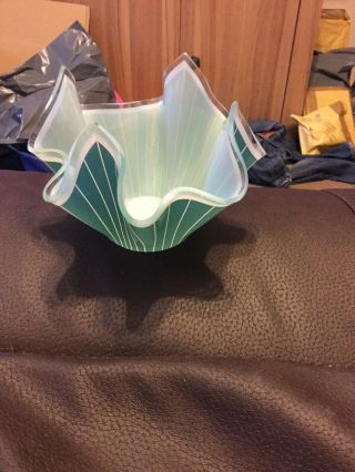 Chance Glass Handkerchief Vase Green