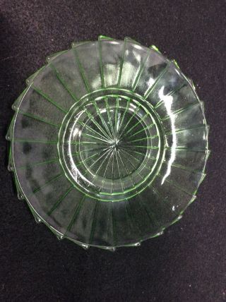 Uranium Green Depression Vaseline Glass Sierra Pinwheel Tea Cup and Saucer 5