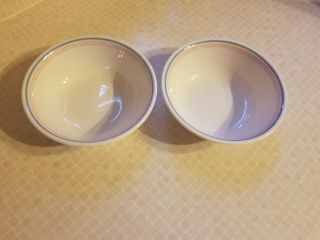 Corelle Colonial Blue Striped Soup/cereal Bowls,  Set Of 2