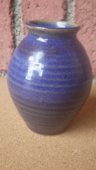 Hamilton Williams Catawba Valley Morganton North Carolina Art Pottery Blue Vase