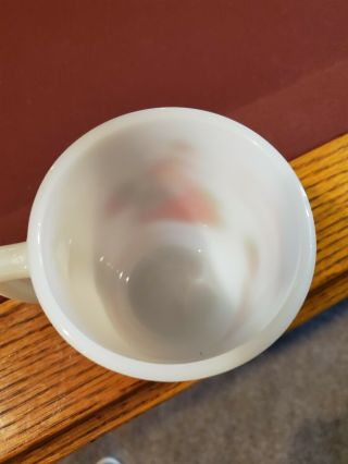 Vintage Milk Glass Anchor Hocking Fire King STRAWBERRY SHORTCAKE Coffee Cup Mug 4