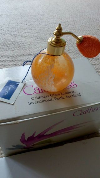 Caithness Orangeglass Perfume/atomiser Bottle