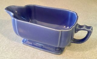Vintage Riviera Mauve Blue Gravy Or Sauce Boat From Homer Laughlin
