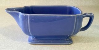 Vintage Riviera Mauve Blue Gravy or Sauce Boat from Homer Laughlin 2
