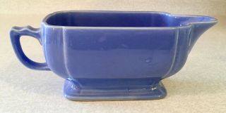 Vintage Riviera Mauve Blue Gravy or Sauce Boat from Homer Laughlin 4