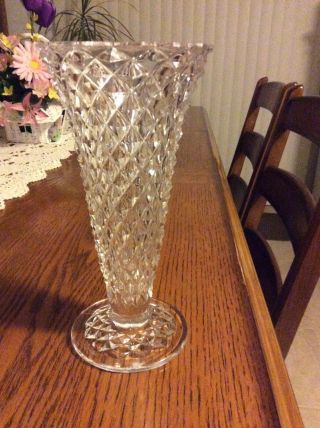 Diamond Cut Lead Crystal 8 - 1/2 Inch Vase