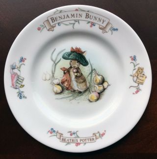 Beatrix Potter 6.  75 " Plates,  Royal Albert Benjamin Bunny,  Wedgwood Peter Rabbit