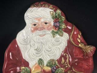 Fitz and Floyd Classics Renaissance Santa Claus Canape Plate Christmas Wall Hang 3