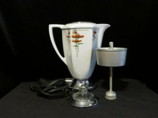 Vintage Royal Rochester Art Deco Percolator/coffee Pot Featuring Poppy Design