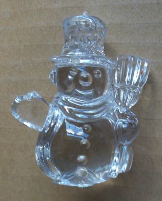 Marquis Waterford Crystal Snowman Ornament 1st In Christmas Endearments Series