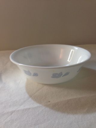 Vintage Corelle Cereal Bowl White Blue Floral Corning