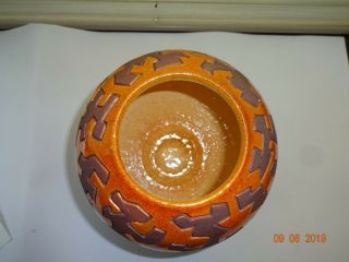 Vtg Hand Crafted Pottery Vase Raku Artist Signed Vessel 6 1/2 