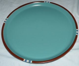 Dansk Mesa Turquoise Blue 13 " Charger Chop Plate Serving Platter Tray Japan Euc