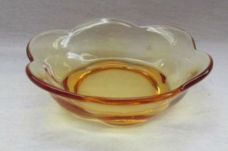 Tiffin Duncan Miller Glass Small Dessert Sauce Or Fruit Bowl Amber