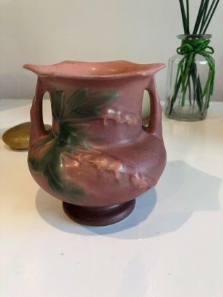 Vintage Roseville Bleeding Heart Small Cabinet Vase Jardinere - 138 - 4