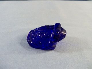 Boyd Glass Cobalt Blue Glass Jeremy Frog Figurine