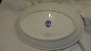 Large Vintage Carr China Blue Willow Oval Restaurant ware Platter Grafton WV 5