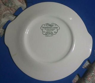 Currier and Ives Royal China Platter Tab Handle Cake Plate 