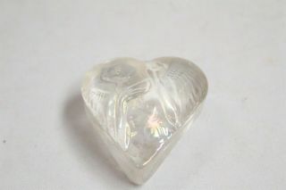 Modernist Robert Held Lady Angel Heart Shaped Art Glass Paperweight