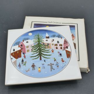 Villeroy & Boch Naïf Christmas Gerard Laplau Ceramic Tile Trivet 6” W.  Germany