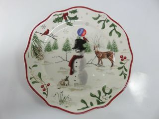Better Homes & Gardens Christmas Heritage Plate Salad/dessert Snowman