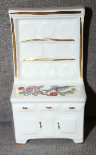 Aynsley Miniature Pembroke Bone China Hutch Cupboard Doll House Furniture