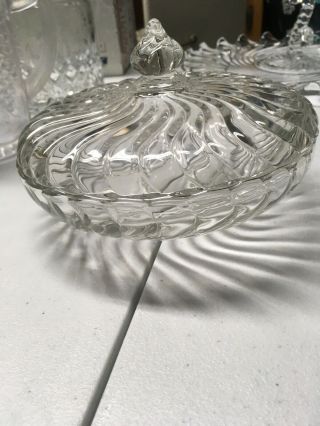 Fostoria Colony Glass Covered Candy Dish