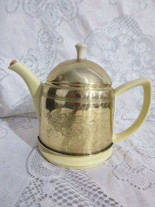 Vintage Hall China Yellow Tea Pot W/ Warming Cover
