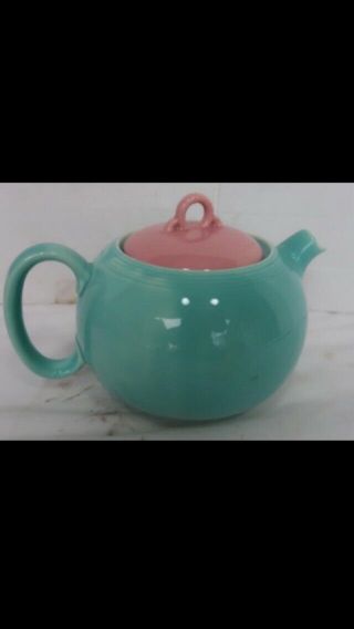 Ws George Usa Teapot Aqua And Pink