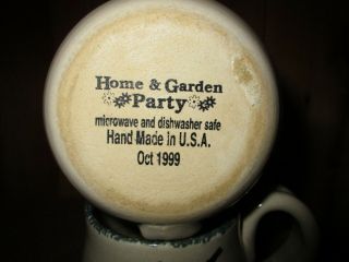 2 Vintage Home & Garden Party Stoneware Birdhouse Mugs 1999 3