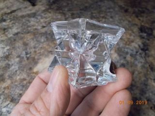 Pair 2 " Candle Holders Michael C.  Fina Fifth Avenue 24 Lead Crystal,