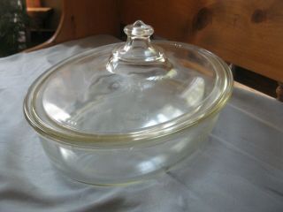 Vintage Pyrex Casserole Dish W/ Lid Patented May 27,  1919.  Over 100 Years Old