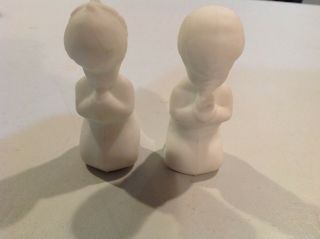 Fenton Set Of 2 Boy & Girl Praying Children 3.  5 " Figurines