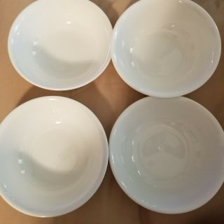 Set Of 4 Corelle Winter Frost White 6 1/4”cereal Soup Bowls