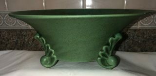 Royal Haeger Console Bowl Speckled Matte Green Planter Rg 58 Made In Usa
