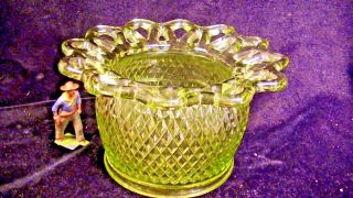 Vintage Imperial Glass Lace Edge Flower Rose Bowl Vase