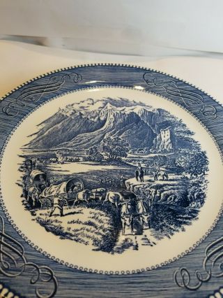 Royal China USA Currier & Ives Platter Rocky Mountains Cake Plate 2