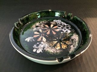 Sascha Brastoff Mid Century Modern Flowers Ceramic Ashtray 3